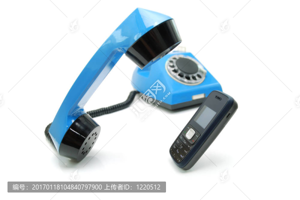 舊電話和移動電話