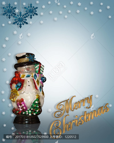 圣誕背景的雪人