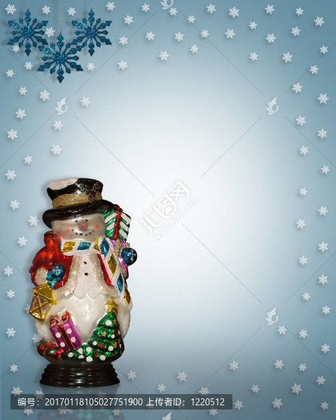 圣誕背景的雪人