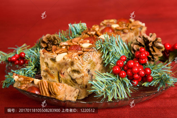 圣誕水果蛋糕片