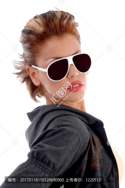 有吸引力的女人戴眼鏡的肖像