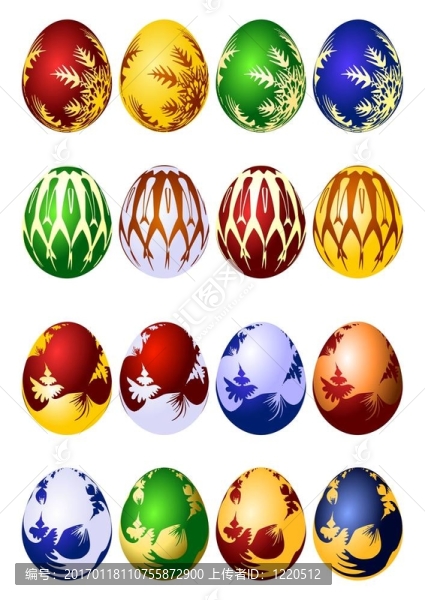 復活節(jié)雞蛋圖標集