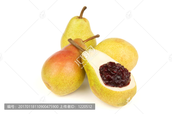 梨和櫻桃果醬
