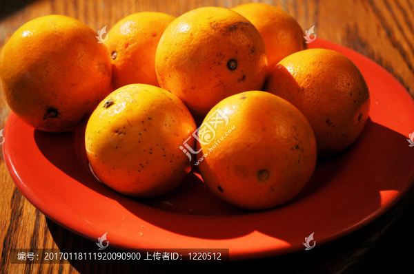 盤子上的橙子