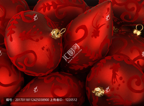 紅色的圣誕飾品