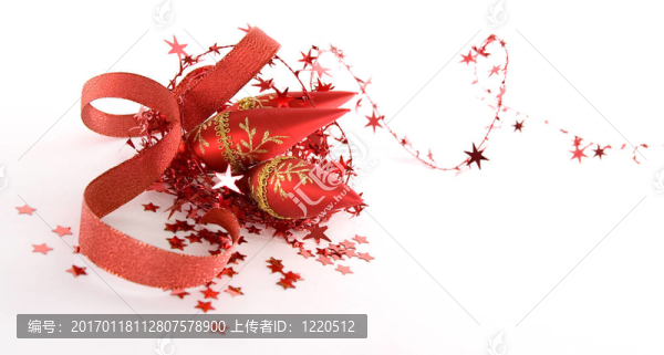 紅色的圣誕裝飾品