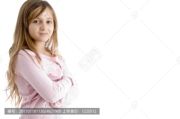 手折疊的小女孩