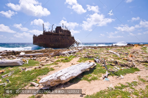 垃圾生銹的殘骸