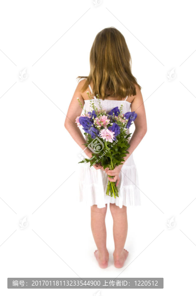 女孩與花
