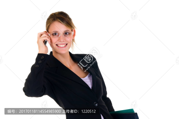 女商人在電話