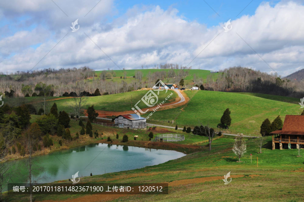 鄉(xiāng)村煙霧山觀