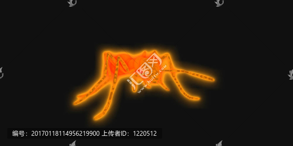 閃爍的橙色的螞蟻