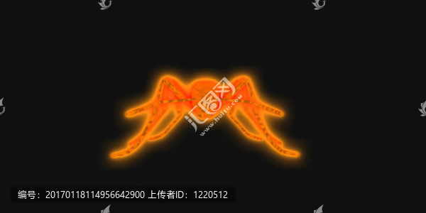 閃爍的橙色的螞蟻