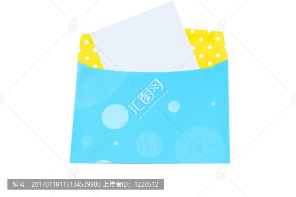 帶有空白票據(jù)的生日信封