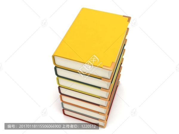 三維堆積的書