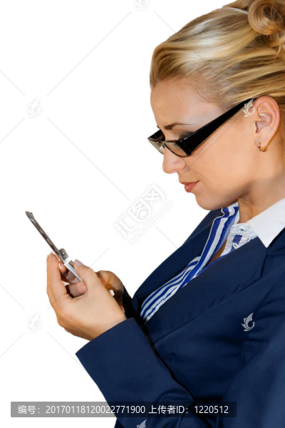 有手機(jī)的商務(wù)女士