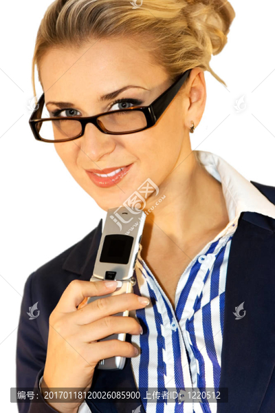 有手機(jī)的商務(wù)女士
