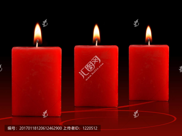 紅色的圣誕蠟燭