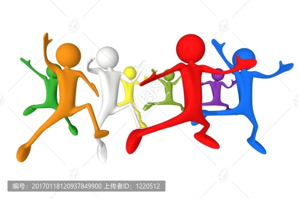 更多的彩色快樂的人