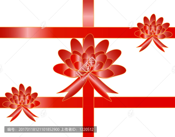 帶三帶的大紅色蝴蝶結(jié)