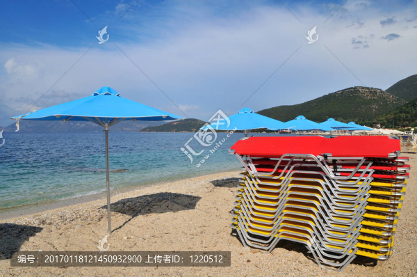 一個日光浴海灘