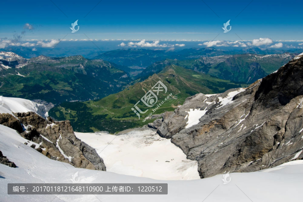 廣闊的視角從Jungfraujoch