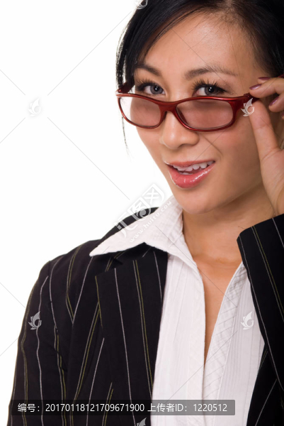 戴眼鏡的女商人