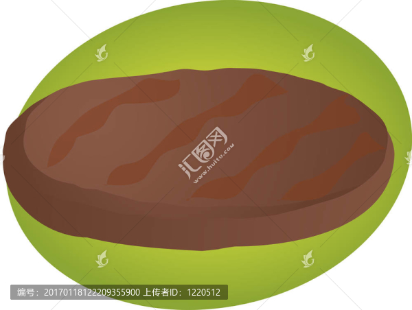 煮熟的漢堡