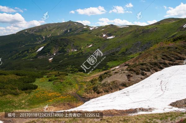 夏天的山景
