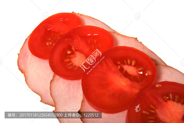 白色開放式三明治