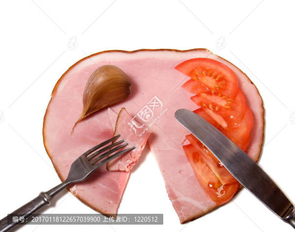白底蔬菜隔離肉碟