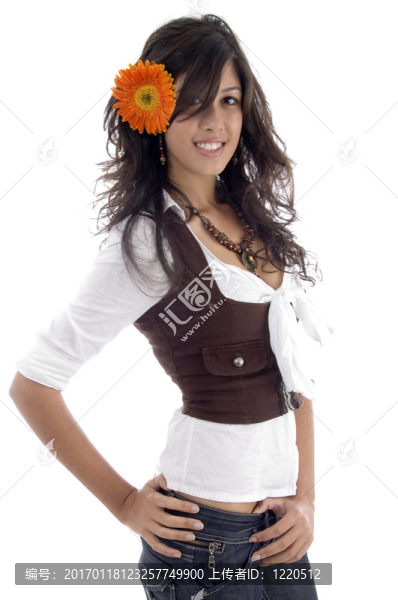 gerbera,flower美女模特