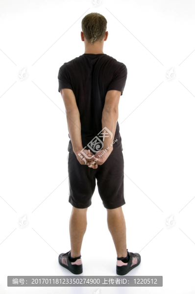 肌肉男子的背部姿勢