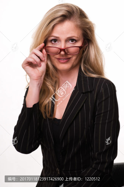 戴眼鏡的女商人