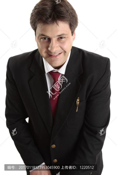 商人抬頭微笑