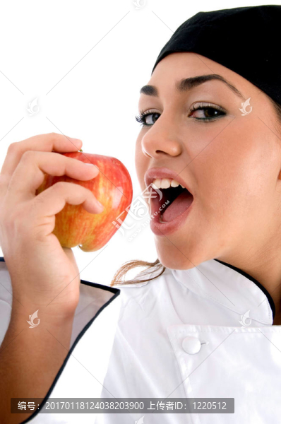廚師吃蘋果
