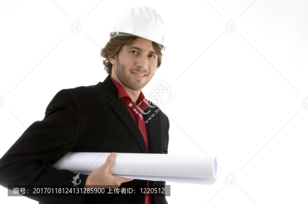 建筑師持有藍圖
