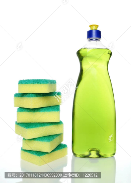 綠色洗碗液瓶和海綿-匯圖網(wǎng) www.fosd68.com 綠色洗碗液瓶和海綿