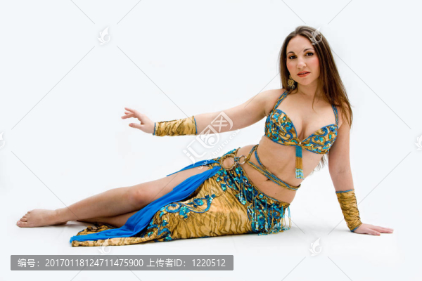 藍(lán)色肚皮舞者