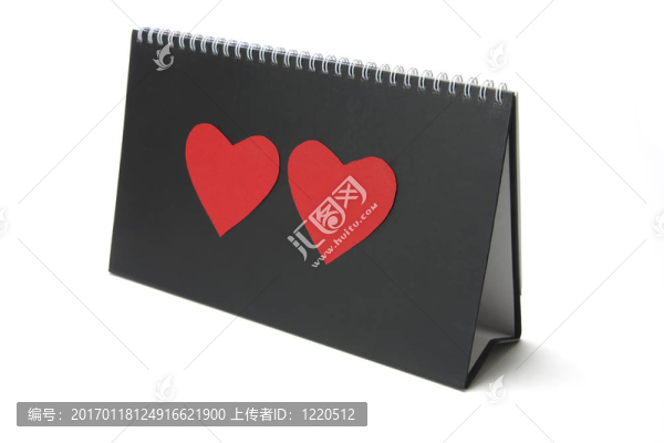 帶有心臟符號(hào)的桌面日歷-匯圖網(wǎng) www.fosd68.com 帶有心臟符號(hào)的桌面日歷