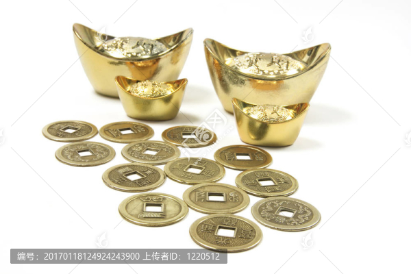 中國硬幣和金錠