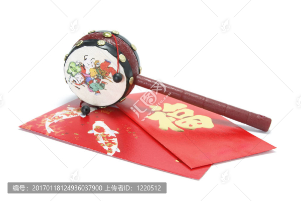 中國(guó)小手鼓和紅包