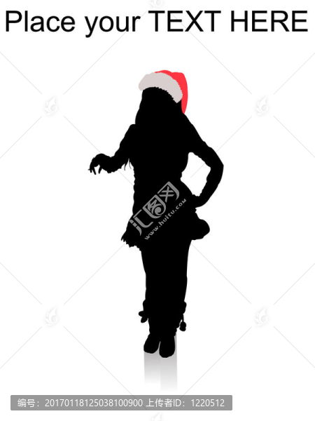 戴圣誕帽的女人
