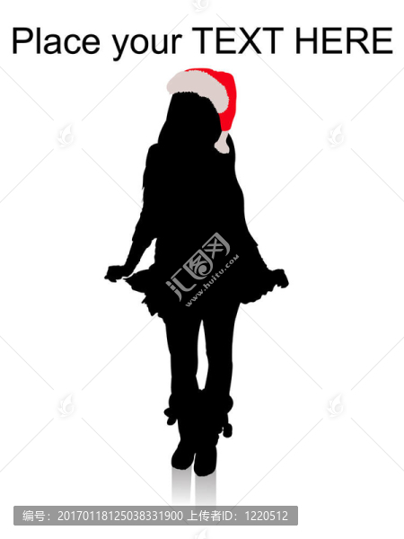 戴圣誕帽的站著的女人