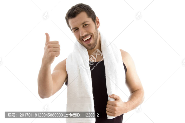 微笑的男人的肖像