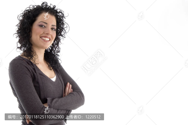女性折疊臂的側(cè)位姿式