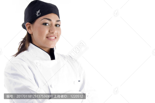 職業(yè)女性廚師特寫