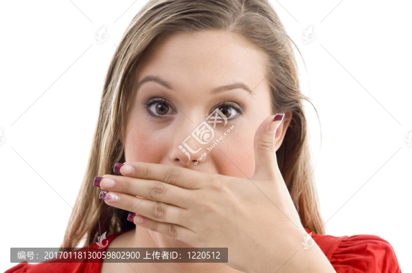 年輕女性，令人震驚的表情