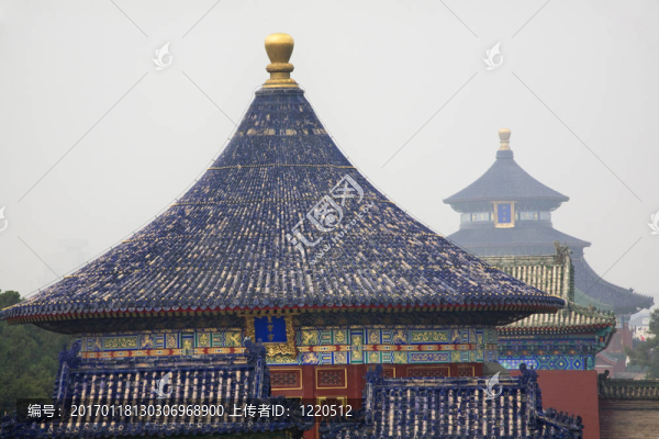 在祈禱大廳的天堂北京中國廟前的皇穹宇