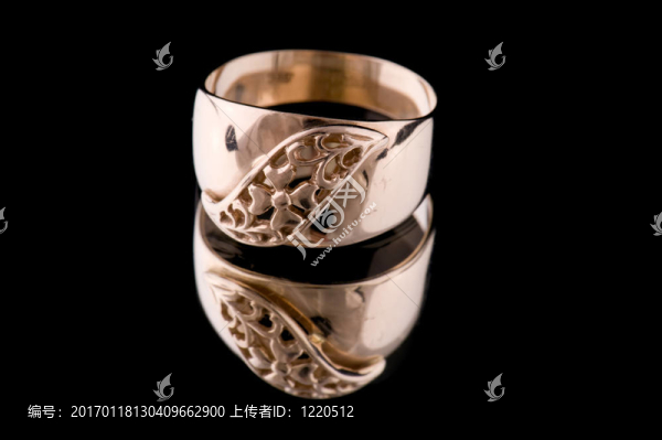 黑色金色戒指